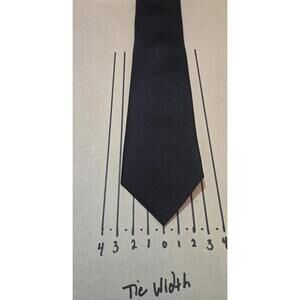 Nick Graham Black Polyester Tie - Handmade